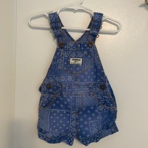 Oshkosh B’gosh denim overalls shorts - size 12M